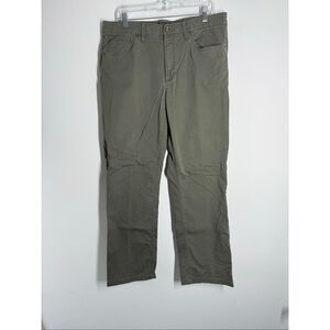 Roundtree & Yorke Chino Casual Pants Mens Size 36 X 28 Olive Green 5 Pocket